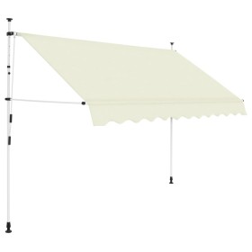 Retractable manual awning, 250 cm cream. by vidaXL, Awnings - Ref: Foro24-143695, Price: 74,71 €, Discount: %