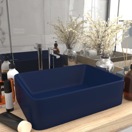 Luxury dark blue matte ceramic sink 41x30x12 cm by vidaXL, Sinks - Ref: Foro24-147045, Price: 71,99 €, Discount: %