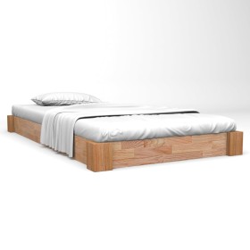 Solid oak wood bed frame 120x200 cm by vidaXL, Beds and slatted bases - Ref: Foro24-247257, Price: 195,99 €, Discount: %