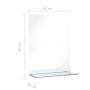 Wandspiegel mit Ablage aus gehärtetem Glas 40x60 cm von vidaXL, Spiegel - Ref: Foro24-249438, Preis: 32,52 €, Rabatt: %