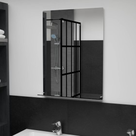 Wall mirror with tempered glass shelf 50x70 cm by vidaXL, Mirrors - Ref: Foro24-249440, Price: 35,99 €, Discount: %