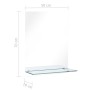 Wandspiegel mit Ablage aus gehärtetem Glas 50x70 cm von vidaXL, Spiegel - Ref: Foro24-249440, Preis: 35,05 €, Rabatt: %