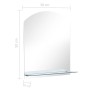 Wall mirror with tempered glass shelf 30x50 cm by vidaXL, Mirrors - Ref: Foro24-249430, Price: 24,16 €, Discount: %