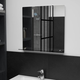 Wall mirror with tempered glass shelf 50x50 cm by vidaXL, Mirrors - Ref: Foro24-249437, Price: 29,99 €, Discount: %