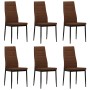 Sillas de comedor 6 unidades tela marrón de vidaXL, Sillas de comedor - Ref: Foro24-275334, Precio: 217,33 €, Descuento: %