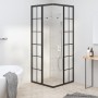 ESG shower cabin black frosted 70x70x180 cm by vidaXL, shower doors - Ref: Foro24-151859, Price: 247,66 €, Discount: %