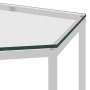 Stainless steel and silver glass coffee table 60x53x50 cm by vidaXL, Coffee table - Ref: Foro24-289039, Price: 61,52 €, Disco...