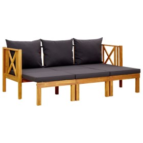 3-seater garden bench with solid acacia wood cushions 179 cm by vidaXL, garden benches - Ref: Foro24-310310, Price: 358,95 €,...