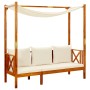 Garden bench with awning solid acacia wood by vidaXL, garden benches - Ref: Foro24-310320, Price: 248,99 €, Discount: %