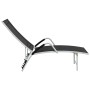 Black textilene and aluminum lounger by vidaXL, Loungers - Ref: Foro24-310521, Price: 101,99 €, Discount: %