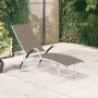 Taupe gray textilene and aluminum lounger by vidaXL, Loungers - Ref: Foro24-310523, Price: 100,95 €, Discount: %