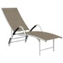 Taupe gray textilene and aluminum lounger by vidaXL, Loungers - Ref: Foro24-310523, Price: 100,95 €, Discount: %