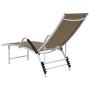 Taupe gray textilene and aluminum lounger by vidaXL, Loungers - Ref: Foro24-310523, Price: 100,95 €, Discount: %