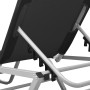 Aluminum and black textilene sun lounger by vidaXL, Loungers - Ref: Foro24-310525, Price: 129,01 €, Discount: %