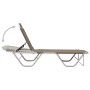 Taupe gray aluminum and textilene lounger by vidaXL, Loungers - Ref: Foro24-310527, Price: 95,71 €, Discount: %