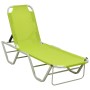 Green aluminum and textilene sun lounger by vidaXL, Loungers - Ref: Foro24-310528, Price: 83,99 €, Discount: %