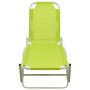 Green aluminum and textilene sun lounger by vidaXL, Loungers - Ref: Foro24-310528, Price: 83,99 €, Discount: %