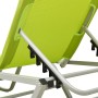 Green aluminum and textilene sun lounger by vidaXL, Loungers - Ref: Foro24-310528, Price: 83,99 €, Discount: %