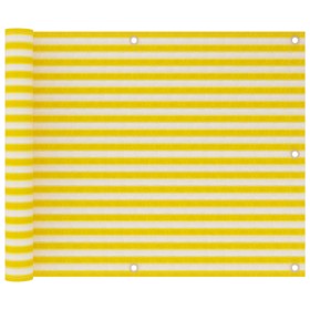 Yellow and white HDPE balcony awning 75x300 cm by vidaXL, Umbrellas - Ref: Foro24-310872, Price: 14,48 €, Discount: %