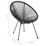 Moon Gartenstühle 2 Einheiten aus schwarzem Rattan von vidaXL, Gartenstühle - Ref: Foro24-312164, Preis: 140,17 €, Rabatt: %