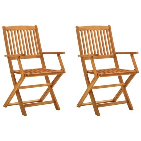 Folding garden chairs 2 pcs solid eucalyptus wood by vidaXL, Garden chairs - Ref: Foro24-312449, Price: 87,99 €, Discount: %