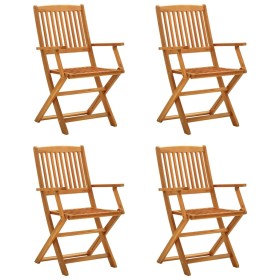 Folding garden chairs 4 pcs solid eucalyptus wood by vidaXL, Garden chairs - Ref: Foro24-312450, Price: 152,99 €, Discount: %