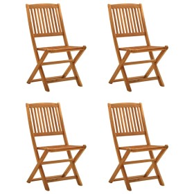 Folding garden chairs 4 pcs solid eucalyptus wood by vidaXL, Garden chairs - Ref: Foro24-312452, Price: 145,16 €, Discount: %