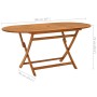 Folding garden table 160x85x75 cm solid eucalyptus wood by vidaXL, Garden tables - Ref: Foro24-312454, Price: 110,73 €, Disco...