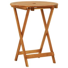 Folding solid eucalyptus wood garden table Ø60x75 cm by vidaXL, Garden tables - Ref: Foro24-312455, Price: 58,25 €, Discount: %