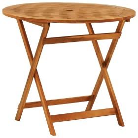 Folding garden table solid eucalyptus wood Ø90x75 cm by vidaXL, Garden tables - Ref: Foro24-312456, Price: 107,99 €, Discount: %