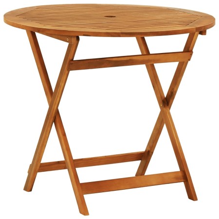 Folding garden table solid eucalyptus wood Ø90x75 cm by vidaXL, Garden tables - Ref: Foro24-312456, Price: 107,98 €, Discount: %