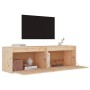 Wall cabinets 2 pcs solid pine wood 60x30x35 cm by vidaXL, Shelves and shelves - Ref: Foro24-813446, Price: 77,32 €, Discount: %