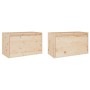 Wall cabinets 2 pcs solid pine wood 60x30x35 cm by vidaXL, Shelves and shelves - Ref: Foro24-813446, Price: 77,32 €, Discount: %