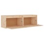 Wall cabinets 2 pcs solid pine wood 60x30x35 cm by vidaXL, Shelves and shelves - Ref: Foro24-813446, Price: 77,32 €, Discount: %