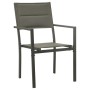 Garden chairs 2 units steel and gray and anthracite textilene by vidaXL, Garden chairs - Ref: Foro24-313079, Price: 84,34 €, ...