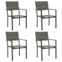 Garden chairs 4 units steel and gray and anthracite textilene by vidaXL, Garden chairs - Ref: Foro24-313080, Price: 197,75 €,...