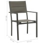 Garden chairs 4 units steel and gray and anthracite textilene by vidaXL, Garden chairs - Ref: Foro24-313080, Price: 197,75 €,...