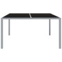 Mesa de jardín de acero y vidrio gris 130x130x72 cm de vidaXL, Mesas de jardín - Ref: Foro24-313086, Precio: 169,06 €, Descue...