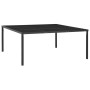 Black steel and glass garden dining table 170x170x74.5 cm by vidaXL, Garden tables - Ref: Foro24-313097, Price: 253,13 €, Dis...