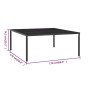 Black steel and glass garden dining table 170x170x74.5 cm by vidaXL, Garden tables - Ref: Foro24-313097, Price: 253,99 €, Dis...