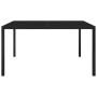 Black steel and glass garden table 130x130x72 cm by vidaXL, Garden tables - Ref: Foro24-313099, Price: 185,99 €, Discount: %