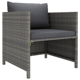 Garden sofa with gray synthetic rattan cushions by vidaXL, Modular outdoor sofas - Ref: Foro24-313496, Price: 54,99 €, Discou...