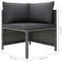 2-Sitzer-Gartensofa mit Kissen aus synthetischem Rattan, grau von vidaXL, Modulare Sofas für den Außenbereich - Ref: Foro24-3...