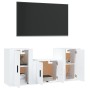 3-piece white plywood TV furniture set by vidaXL, TV Furniture - Ref: Foro24-3188382, Price: 108,84 €, Discount: %