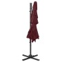 4-level umbrella with burgundy aluminum pole 250x250 cm by vidaXL, Umbrellas - Ref: Foro24-313824, Price: 193,99 €, Discount: %