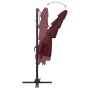 4-level umbrella with burgundy aluminum pole 250x250 cm by vidaXL, Umbrellas - Ref: Foro24-313824, Price: 193,99 €, Discount: %