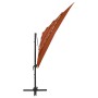 4-tier parasol with terracotta aluminum pole 250x250 cm by vidaXL, Umbrellas - Ref: Foro24-313825, Price: 142,97 €, Discount: %