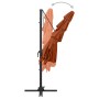 4-tier parasol with terracotta aluminum pole 250x250 cm by vidaXL, Umbrellas - Ref: Foro24-313825, Price: 142,97 €, Discount: %