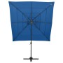 4-tier parasol with blue aluminum pole 250x250 cm by vidaXL, Umbrellas - Ref: Foro24-313827, Price: 193,33 €, Discount: %