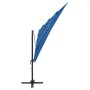 4-tier parasol with blue aluminum pole 250x250 cm by vidaXL, Umbrellas - Ref: Foro24-313827, Price: 193,33 €, Discount: %